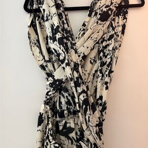 Black and White Patterned Infinity Maxie Dress